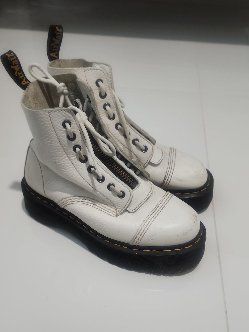Dr. Martens Sinclair Platform Lace-Up Boots with Black Sole
